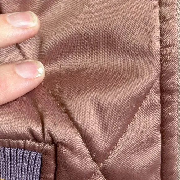 Classic Rock Couture Rising Sun Bomber Jacket in Dusty Rose, Size Small - Picture 8 of 9